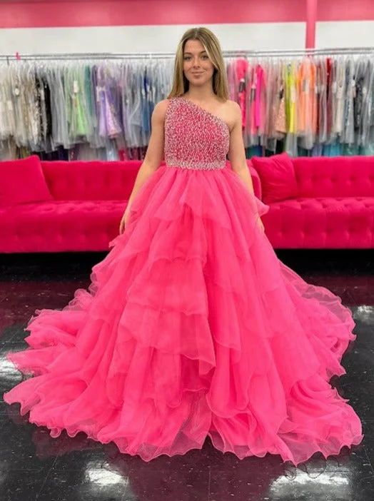 Buy More, Save More Samantha Blake 1025 Girls Long Pageant Dress Ruffle Layers One Shoulder Formal Gown