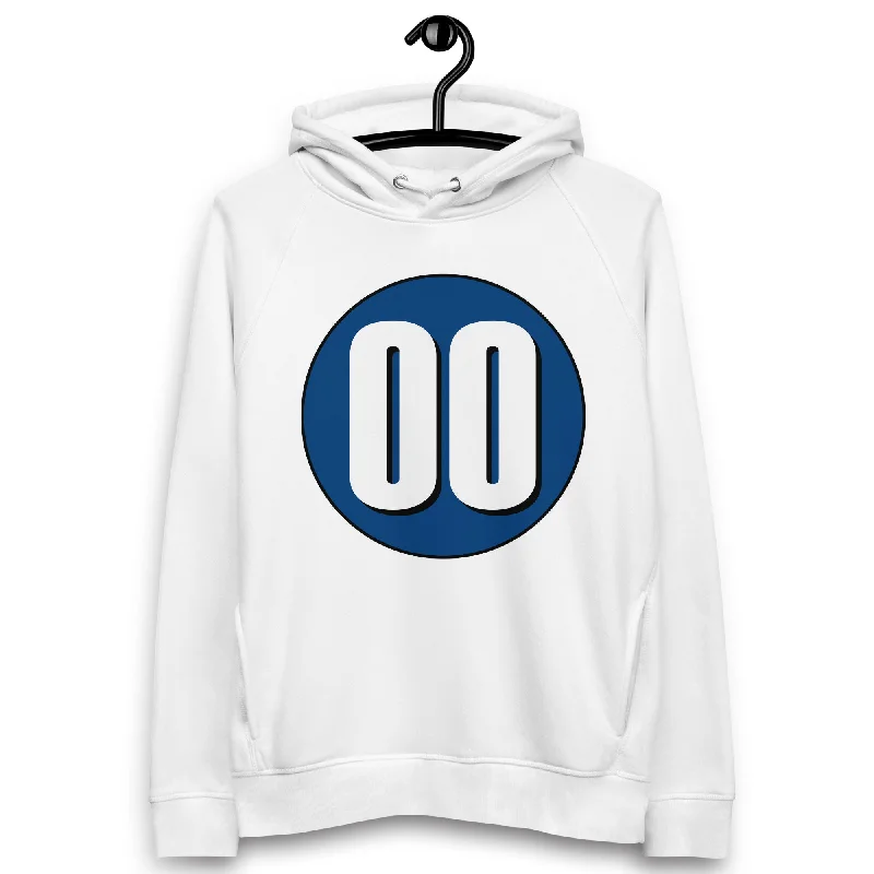 Hurry In Unisex pullover hoodie: White on Navy Blue 00