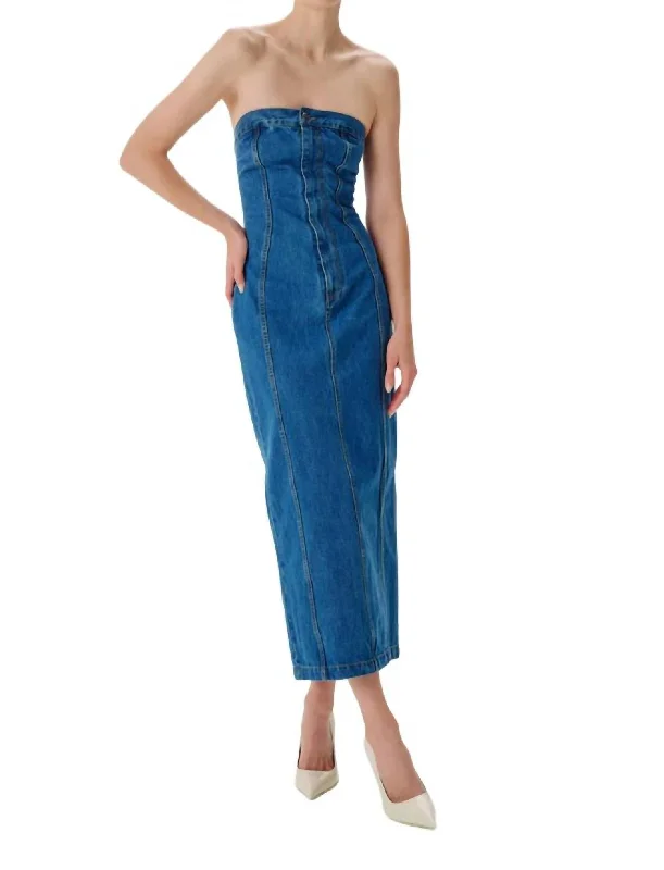 Can't Miss Leopol Dress In Indigo Wash