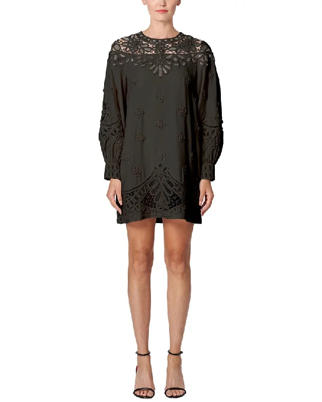 Major Savings Carolina Herrera Puff Sleeve Mini Dress