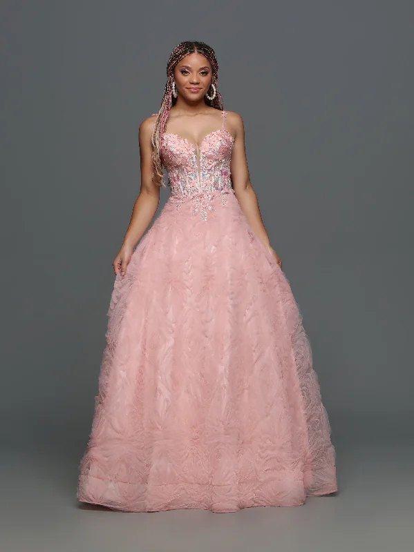 Last Chance Candice Wang 72347 Size 16 Pink A Line 3D Lace Sheer Corset Prom Dress A Line Boho Skirt ballgown