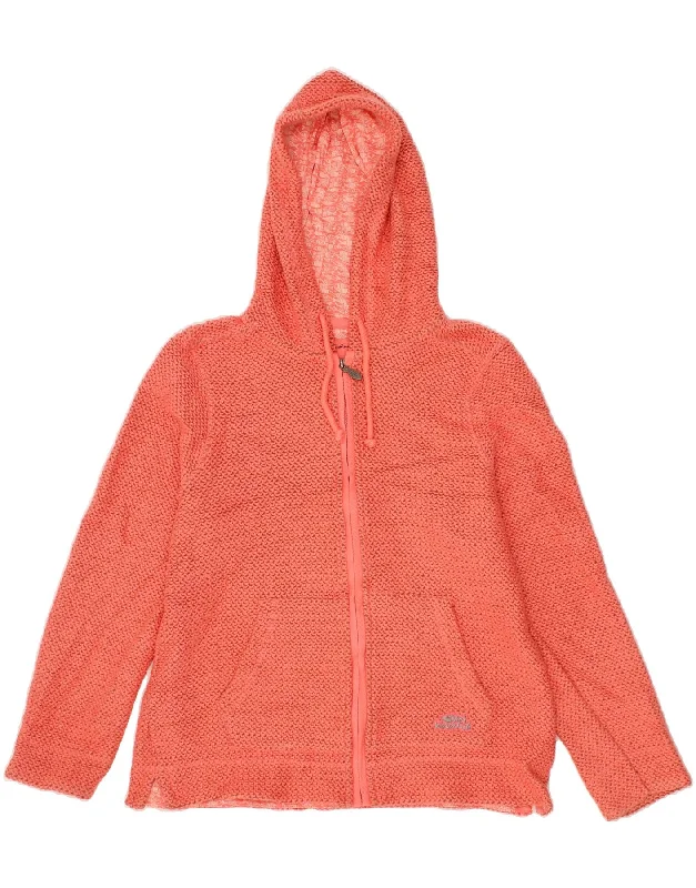 Special Price WEIRD FISH Womens Zip Hoodie Sweater UK 16 Large Pink Cotton