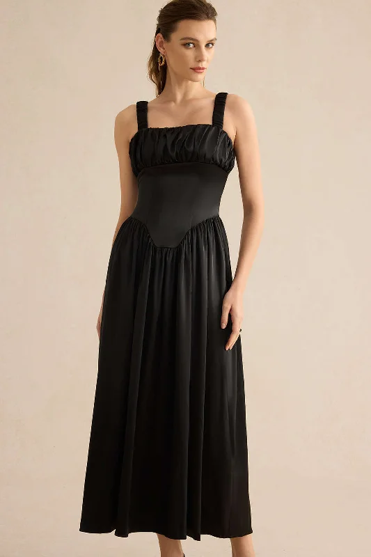 Clearance Event Satin Sleeveless Maxi Dress