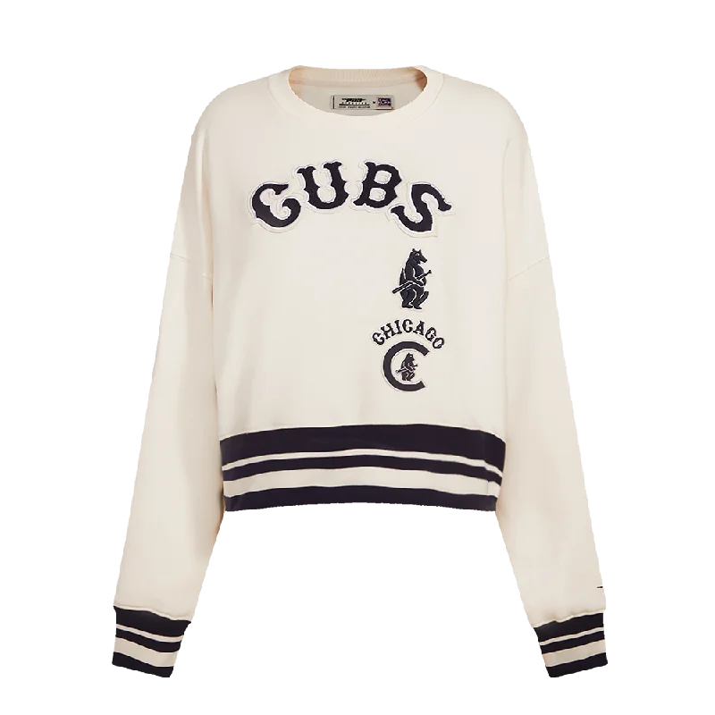 Fantastic Offers SUDADERA DE CUELLO REDONDO MLB CHICAGO CUBS RETRO CLASSICS PARA MUJER
