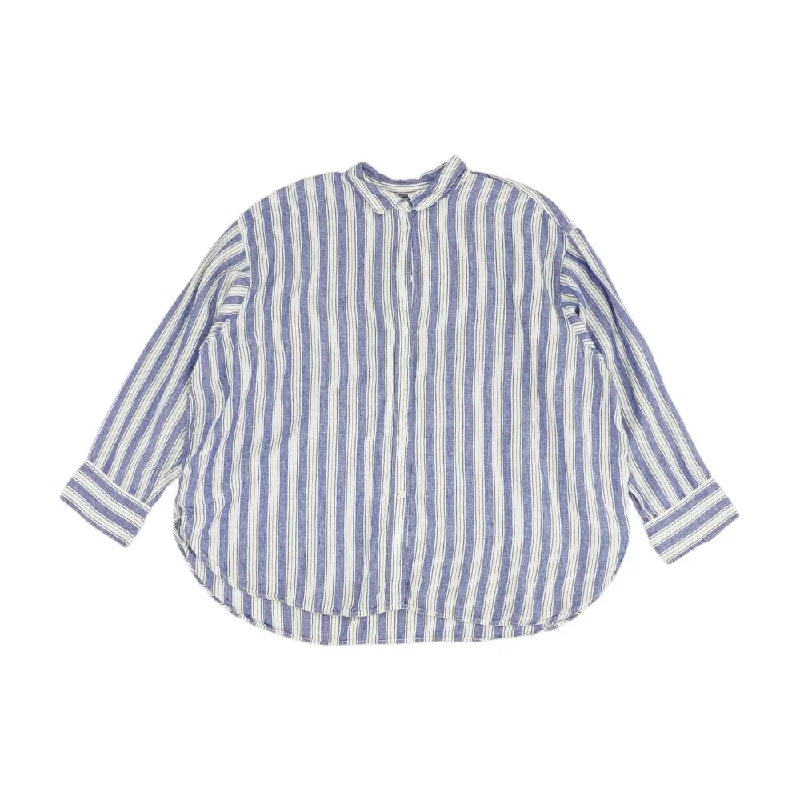 Special Price Blue Striped Button Down