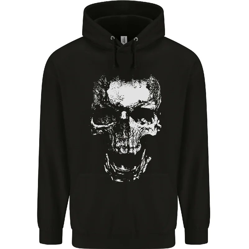 Deal of the Week Skull White Mens 80% Cotton Hoodie