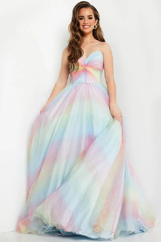 Mega Sale Jovani Kids K23902 Sweetheart Neckline Strapless Multi Ruched Ballgown