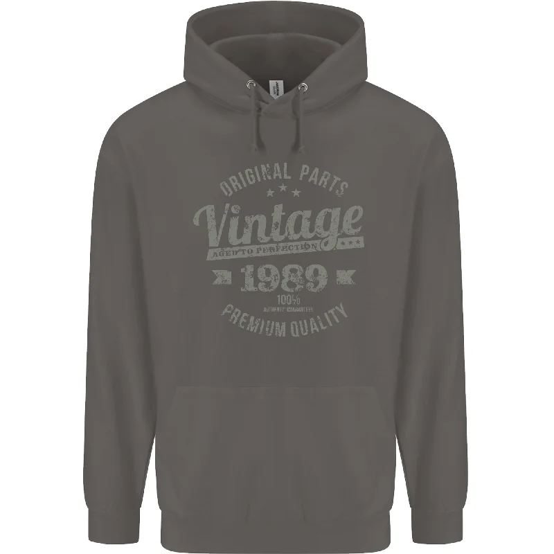 Lowest Prices Vintage Year 35th Birthday 1989 Mens 80% Cotton Hoodie Charcoal