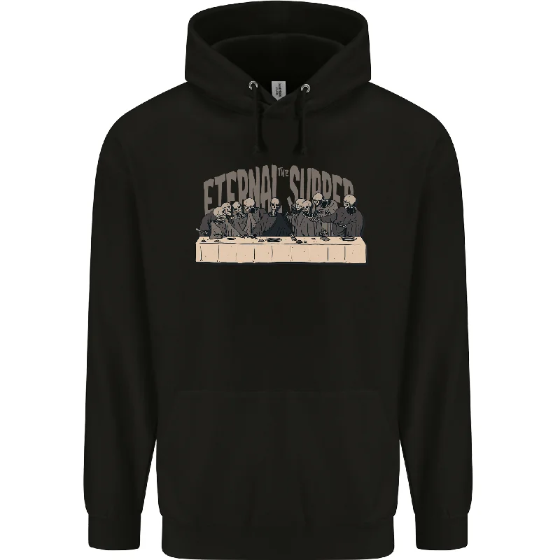 Bargain Bin The Eternal Supper Last Parody Atheist Skulls Mens 80% Cotton Hoodie