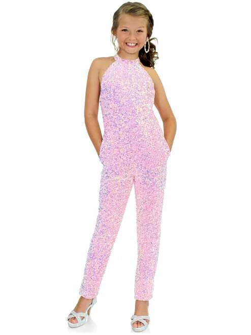 Midnight Sale Marc Defang 5022 Girls Velvet Sequin Pageant Jumpsuit Fun Fashion High Neck Midnight Sale Marc Defang 5022 Girls Velvet Sequin Pageant Jumpsuit Fun Fashion High Neck