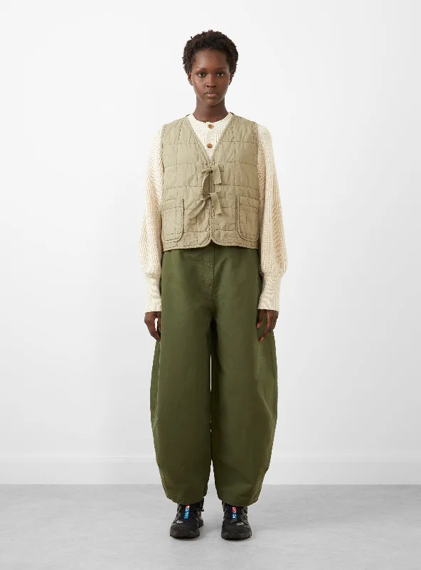 Weekend Deal Cropped Light Padded Quilted Vest Elmwood