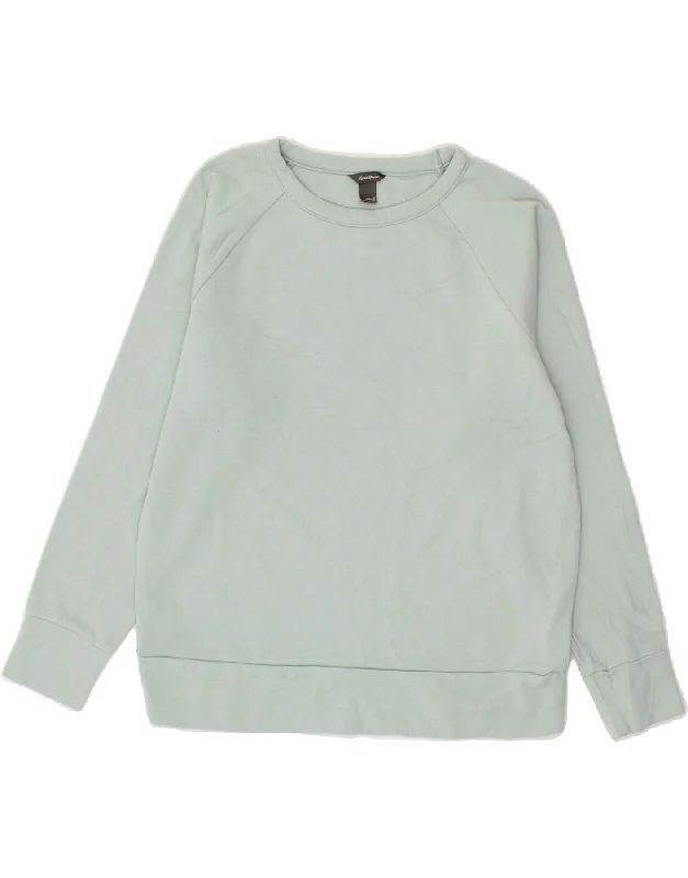 Super Sale EDDIE BAUER Womens Sweatshirt Jumper UK 10 Small Blue Cotton