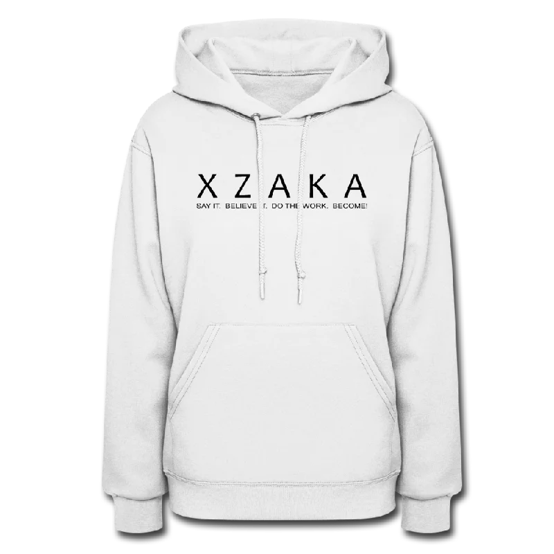 Unmissable Offer XZAKA - Women "Say It" Motivational Hoodie -BK 5029