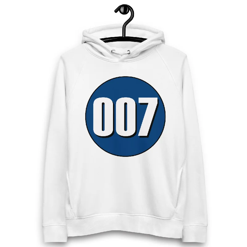 Great Deals Unisex pullover hoodie: White on Navy Blue 007