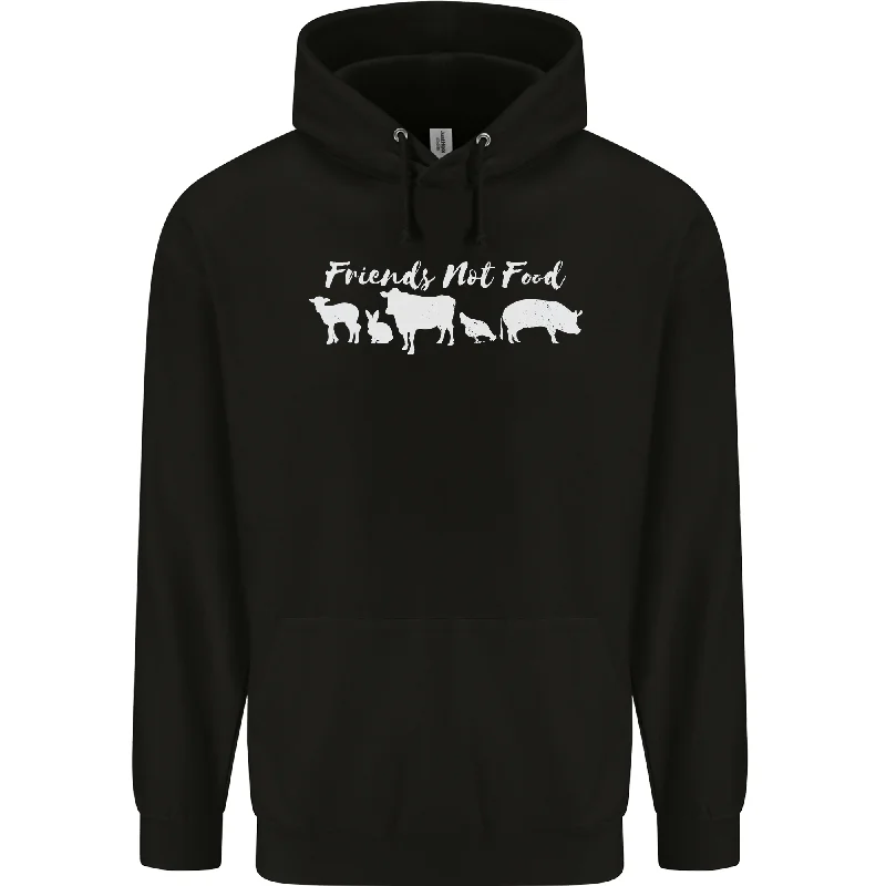 Today Only Vegan Animals Are Friends Not Food Mens 80% Cotton Hoodie