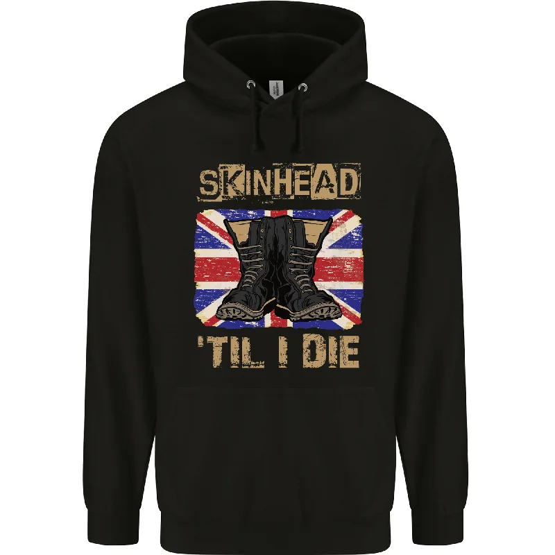 Buy Now Skinhead Til I Die Punk Music Mens 80% Cotton Hoodie