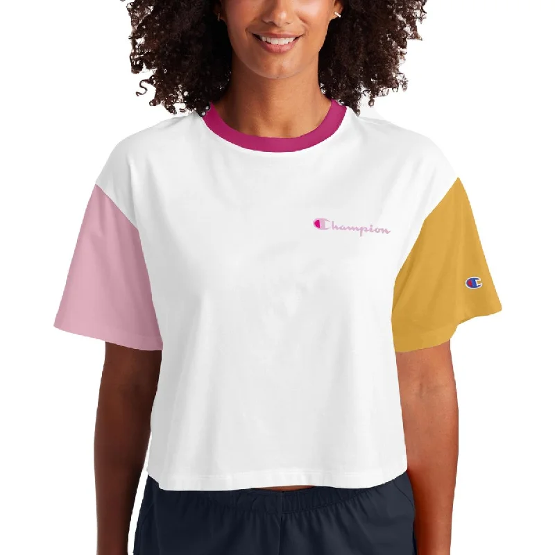 Exclusive Online Offer Champion Womens Colorblock Cropped Pullover Top