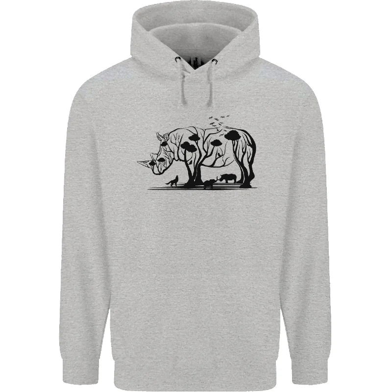 Get It Before It’s Gone Rhino Ecology Rhinoceroses Mens 80% Cotton Hoodie