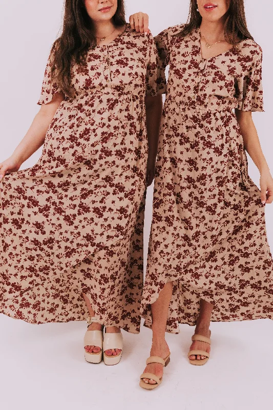 Limited Time Discount ONE LOVED BABE - Windsor Dress - Brick Floral