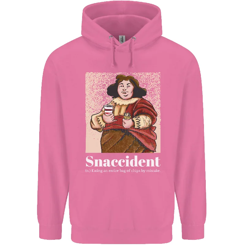 Huge Discounts Snaccident Funny Diet  Junk Food Weight Loss Mens 80% Cotton Hoodie