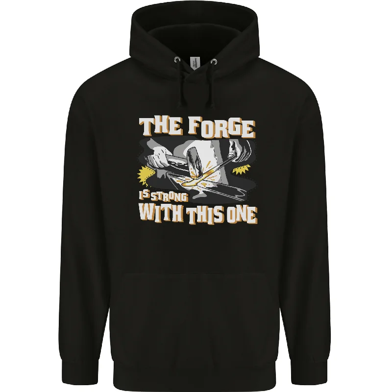 Discount Extravaganza The Forge is Strong With This One Blacksmith Mens 80% Cotton Hoodie