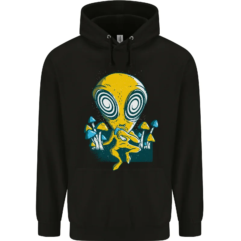 Overstock Sale Trippy Alien LSD Magic Mushrooms Twisted Mens 80% Cotton Hoodie