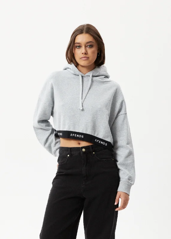 Extra Savings AFENDS Womens Homebase - Cropped Hoodie - Shadow Grey Marle