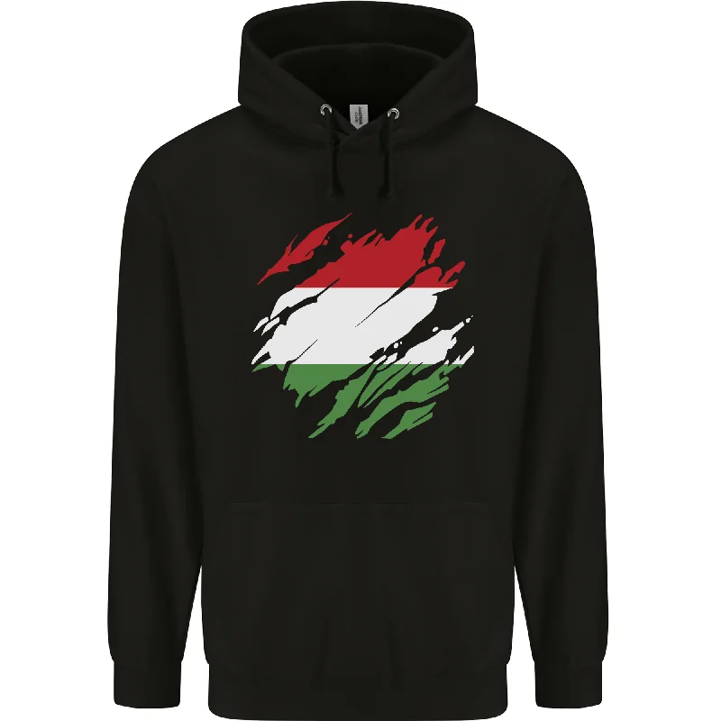 Unmissable Offer Torn Hungary Flag Hungarian Day Football Mens 80% Cotton Hoodie