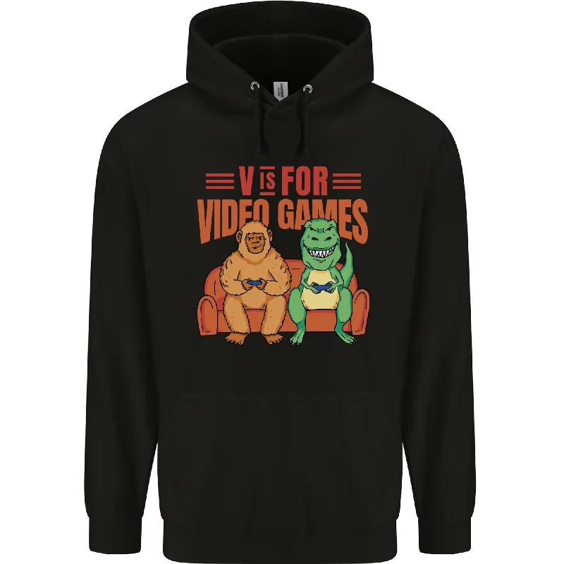 Today’s Special Video Games T-Rex Funny Bigfoot Dinosaur Mens 80% Cotton Hoodie