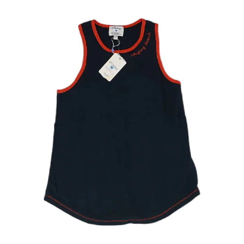 Hurry In Navy Solid Pajama Top