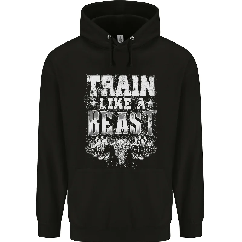 Today’s Special Train Like a Beast Gym Training Top Mens 80% Cotton Hoodie