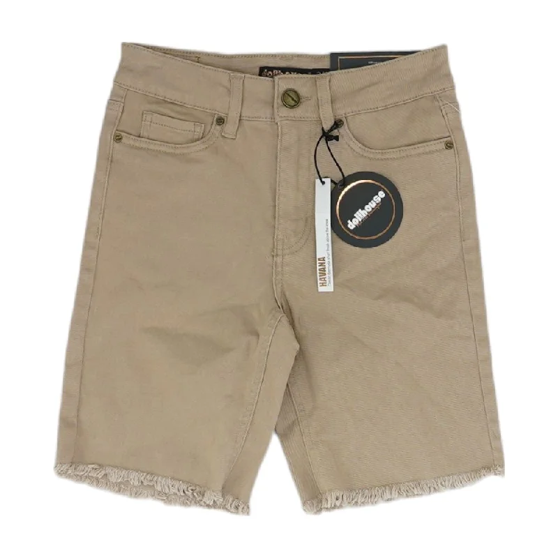 Unmissable Offer Brown Solid Denim Shorts