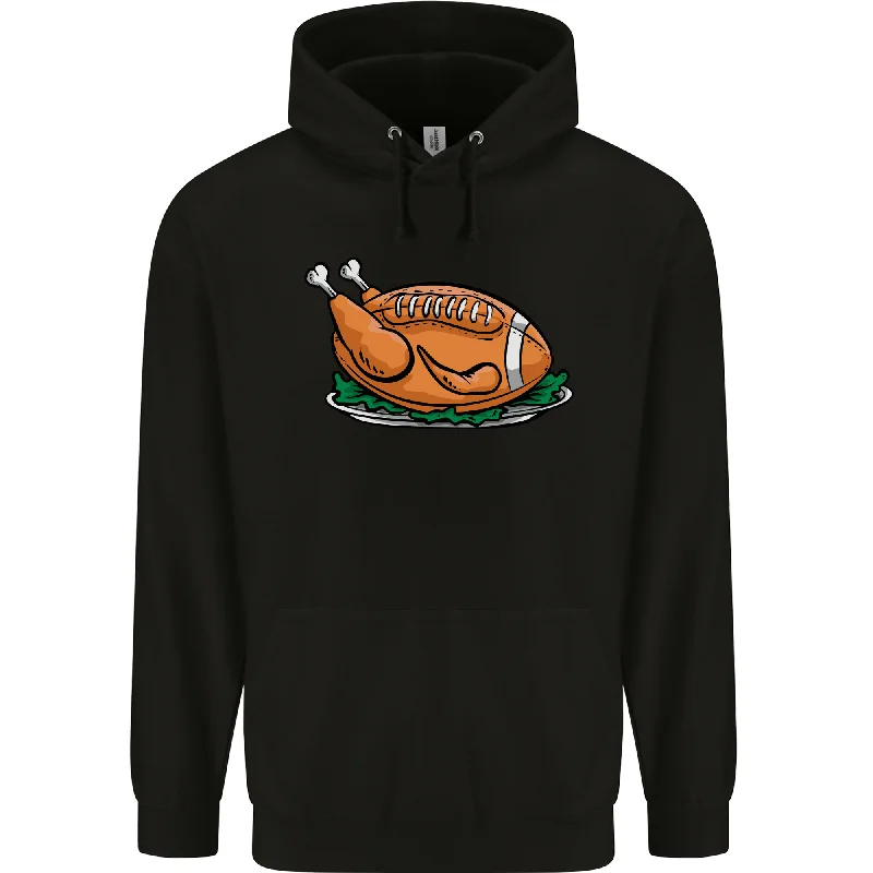 Don't Wait USA American Football Turkey Thanks Giving Mens 80% Cotton Hoodie