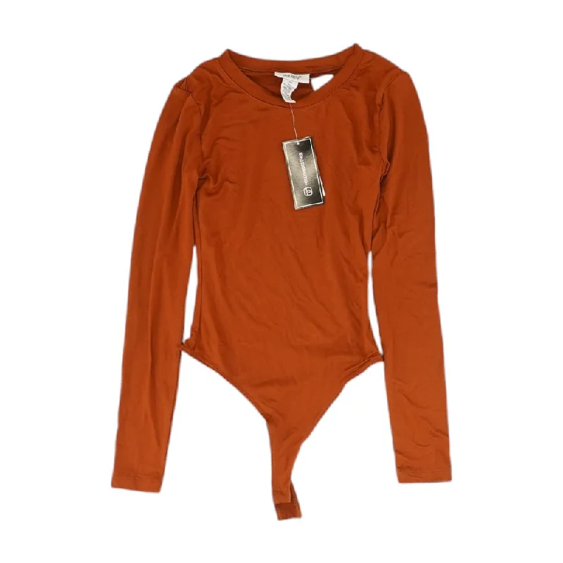 Discount Days Rust Solid Long Sleeve Blouse