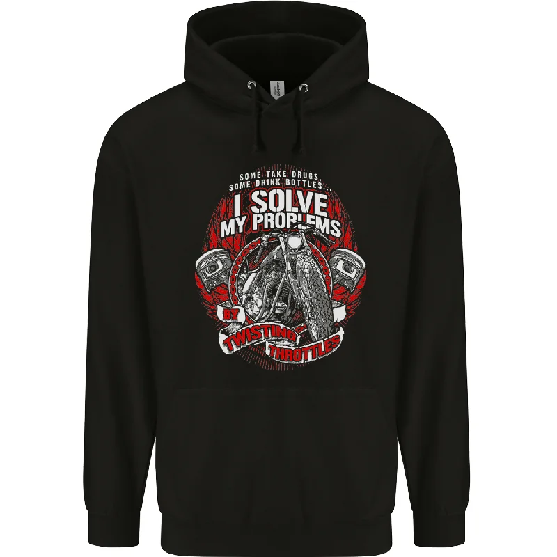 Exclusive Savings Twisting Throttles Biker Motorcycle Mens 80% Cotton Hoodie