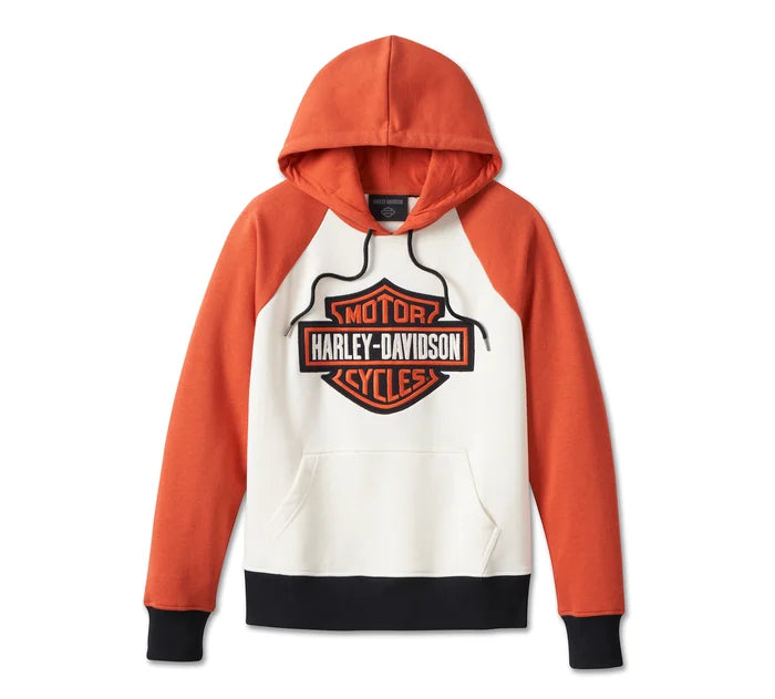 Season Finale Sale Harley-Davidson® Women's Custom Colorblock Bar & Shield Pullover Hoodie