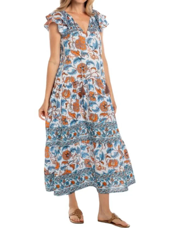 Price Break Anabella Dress In Celeste Orange