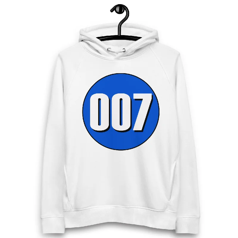 Price Cut Unisex pullover hoodie: White on Periwinkle 007