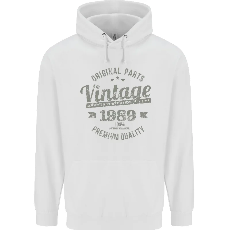 Must-Have Deals Vintage Year 35th Birthday 1989 Mens 80% Cotton Hoodie White