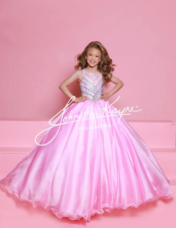 Price Cut Sugar Kayne C362 Embellished Bodice Girls Pageant Dress High Neckline Organza Long Skirt Princess Waistline
