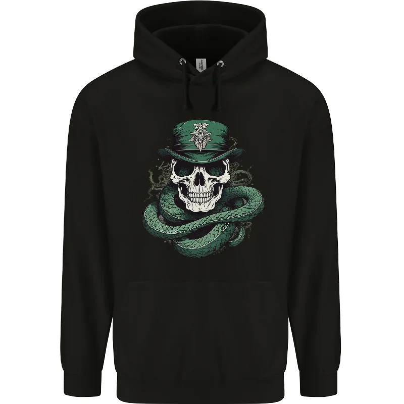 Low Prices Snake Skull St Patricks Day Mens 80% Cotton Hoodie