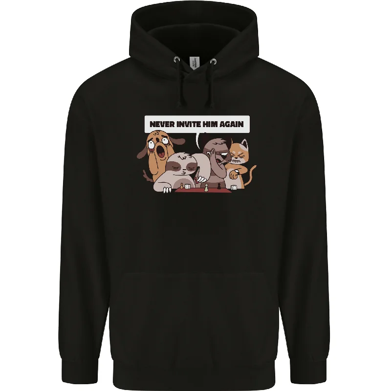 Act Fast Sloth Board Games Funny Mens 80% Cotton Hoodie