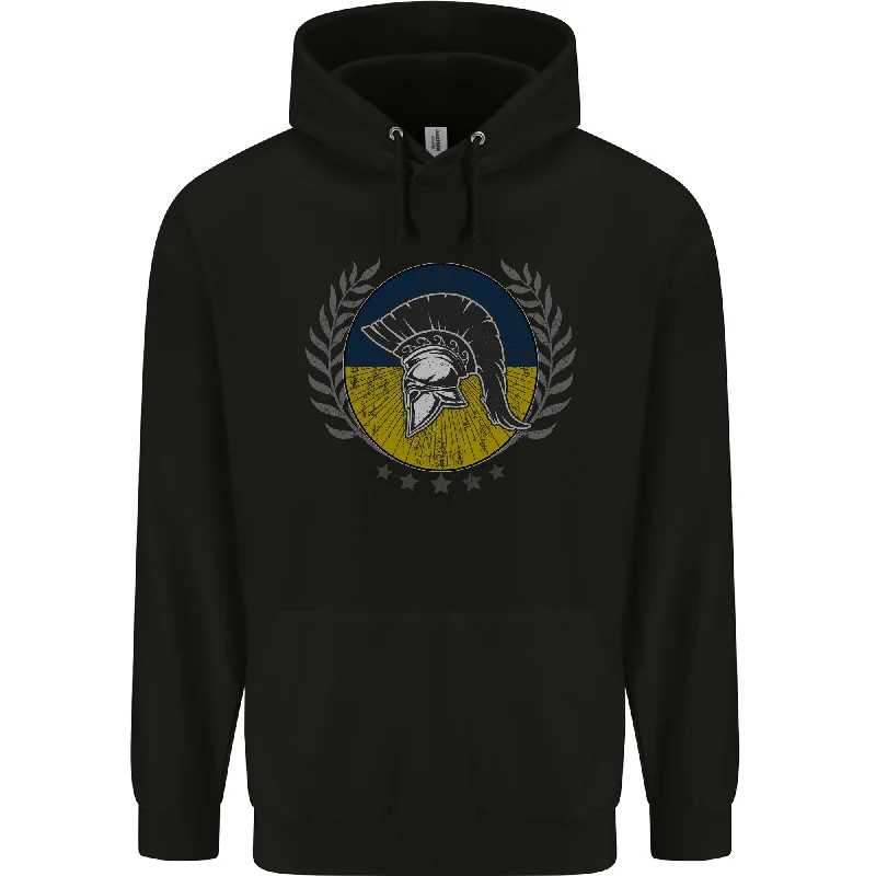 Special Discount Ukraine Bodybuilding Flag Gym Training Spartan Mens 80% Cotton Hoodie