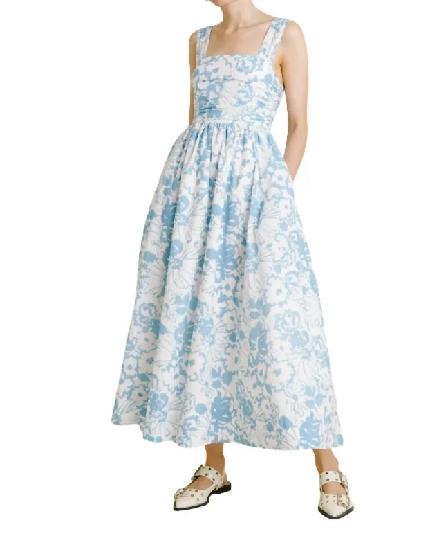 Midnight Madness Bonnet Midi Dress In Floral