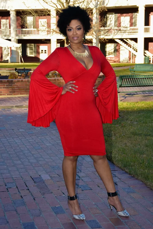 Price Rollback Angelina Dress in Red
