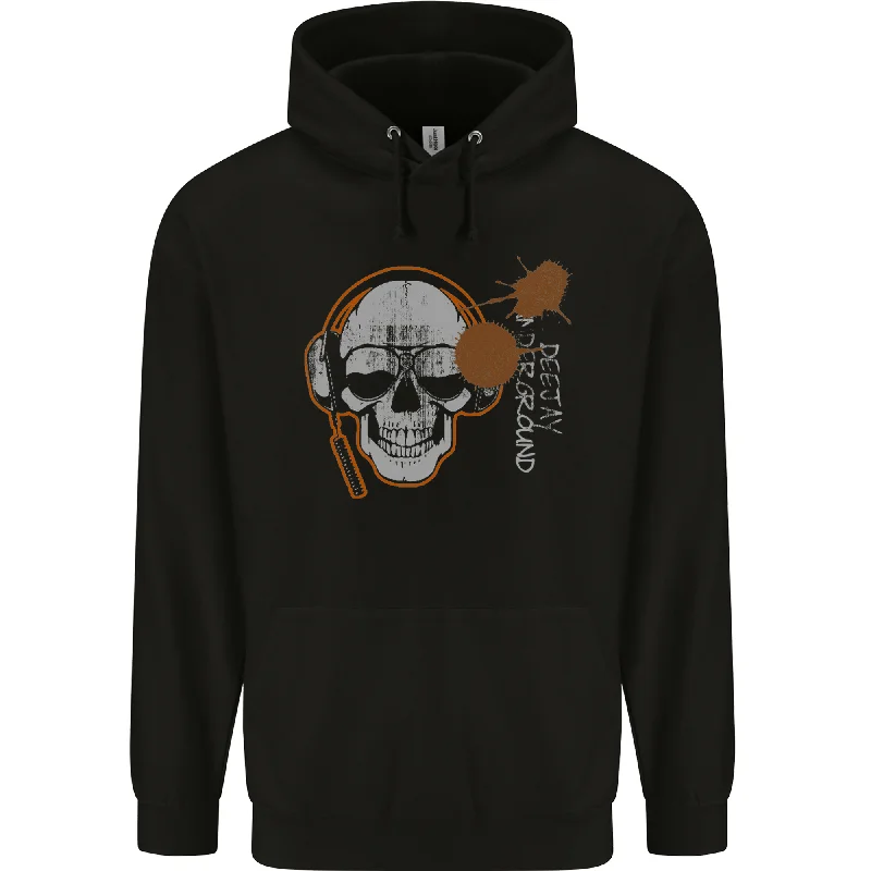Big Savings Underground DJ Skull DJing Music Mens 80% Cotton Hoodie