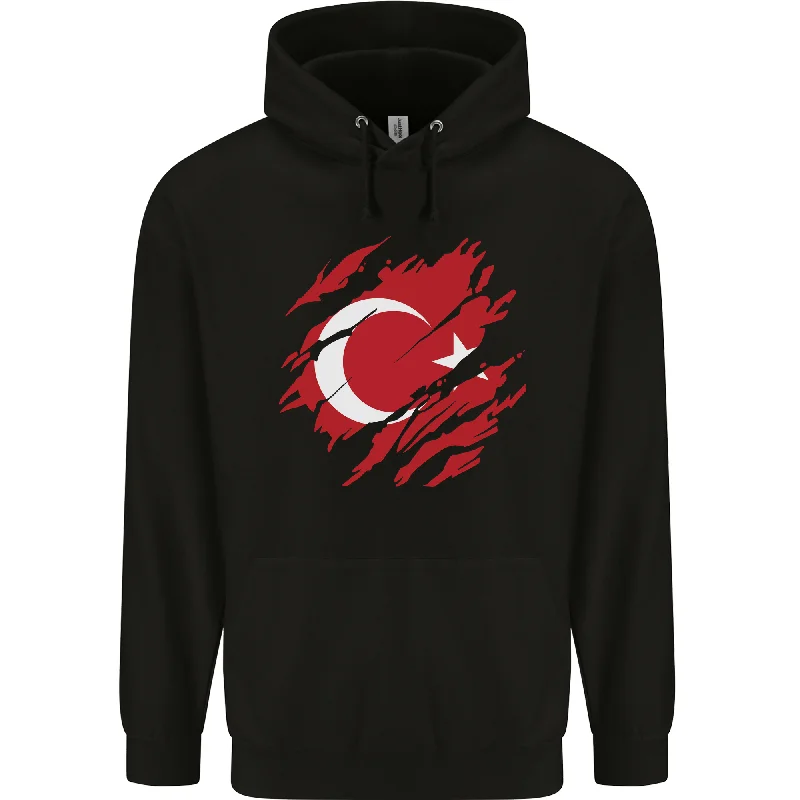 Flash Sale Torn Turkey Flag Turkish Day Football Mens 80% Cotton Hoodie