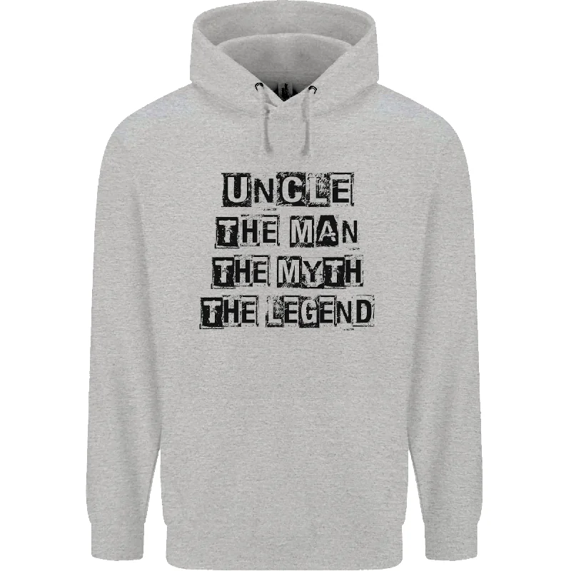 Act Now Uncle the Man the Myth the Legend Mens 80% Cotton Hoodie