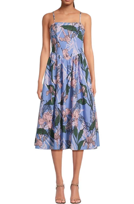 Now or Never Eddi Dress In Periwinkle Inked Iris