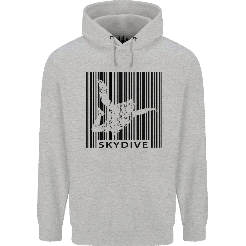 Great Bargains Skydiving Barcode Skydive Skydiver Freefall Mens 80% Cotton Hoodie